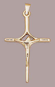 Crucifixo com folheação em ouro 18K . Ótimo preço!